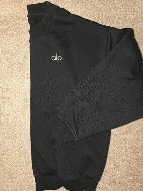 Alo Accolade Black Crewneck Sweatshirt S